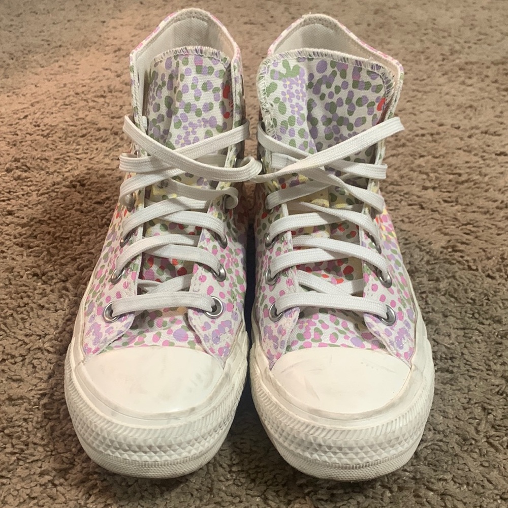 High top floral converse